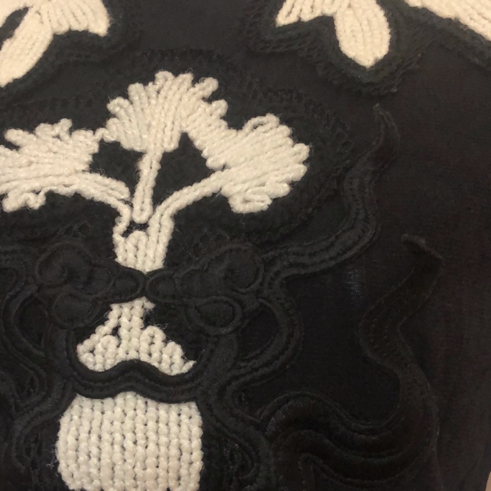 Vivienne Tam Semi-Sheer Embroidered Appliqué Top - Picture 3 of 5